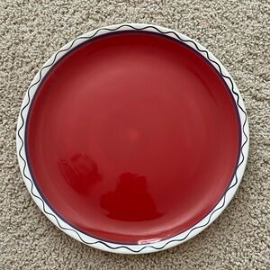 Dansk "Latin Spice Habanero Red’ 10.5 in Plate Red Purple Yellow Wavy Black